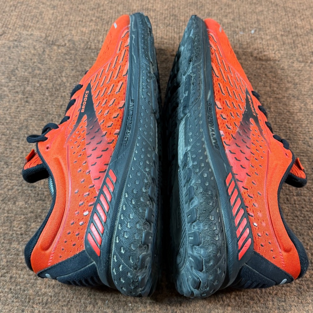 C+ Brooks Adrenaline GTS 21 Mens Running Shoes Orange Black 1103491D654 Size 13 - Picture 9 of 11